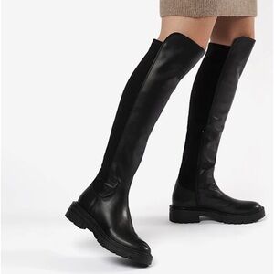 Laura Bellariva Italian Leather Black Knee High Boots